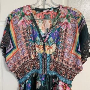 Johnny Was Floral Maxi Dress